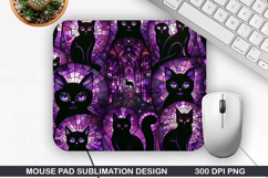 Halloween Cat Mouse Pad Sublimation, Halloween Mouse Pad PNG Product Image 1