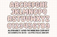Easter Blooms Alphabet &amp; Numbers Clipart PNG Set Product Image 5