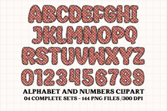 Valentine Alphabet Clip Art, valentines day letters doodle Product Image 5