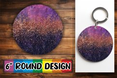 Shimmering Leopard Blossom Sublimation Circle: Keychain, Coa Product Image 1