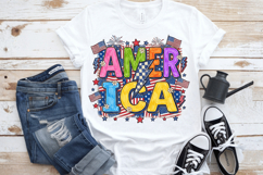 Retro America Thunder PNG T-Shirt|4th of July PNG Sublimatio Product Image 6