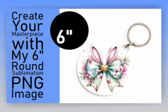 Trendy Round Design for Keychain Art , Easter Bunny Product Image 1