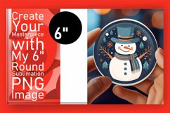 Joyful Snowman Sublimation Circles Product Image 1