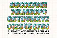 Kids Jungle Alphabet clipart, kids jungle letters doodle Product Image 5