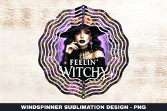 Halloween Witch Wind Spinner Sublimation Design Product Image 1