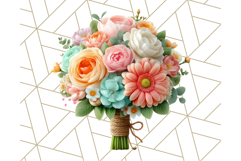 Pastel Flower Bouquet PNG Clipart, Elegant Floral Art Product Image 3