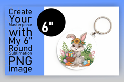 Elegant Round Design for Sublimation , Easter Bunny Product Image 1