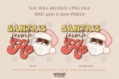 Santa's Favorite Ho Sublimation | Retro Christmas PNG Product Image 2