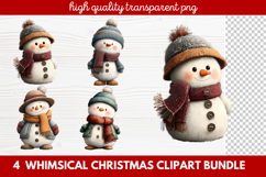Whimsical Christmas Clipart | Cute Festive Holiday PNG Product Image 1