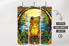 Frog Stained Glass Square Coaster - 04 Variations Product Image 1