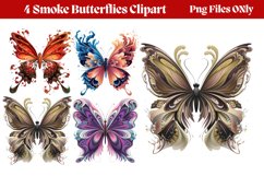 Smoke Butterflies Clipart PNG Product Image 1