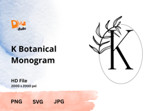 Botanical Monogram - Floral Letter Set for Elegant Designs Product Image 1