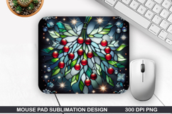 Flowers Mouse Pad Sublimation, Christmas Mouse Pad PNG Product Image 1