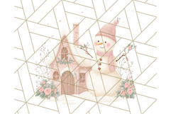 Pastel Snowman Clipart PNG, Cute Soft Winter Graphics Product Image 3