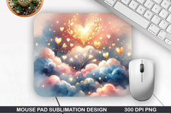 Wallpaper Mouse Pad, Valentine Mouse Pad PNG Design Product Image 1