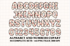 Valentine Alphabet Clip Art, valentines day letters doodle Product Image 5