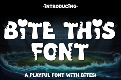 Bite This Shark Font | Funny Bite Font for Kids | Sea Life Product Image 1