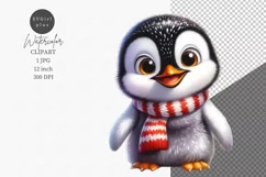 Animals clipart, Penguin clipart, Watercolor clipart Product Image 1