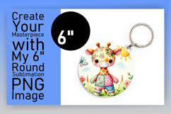 Trendy Round Design Sublimation PNG , Animals Product Image 1