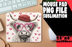 Cow Heart Sublimation Mousepad Product Image 1