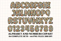Cottagecore Alphabet png clipart, Floral letters doodle Product Image 5