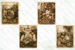 Vintage Halloween Card PNG Clipart Product Image 1
