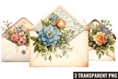 Vintage Floral Writing, Vintage Floral Writing Clipart Product Image 1