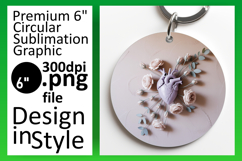 Stylish Round Design for Keychains , 3D Heart Product Image 1