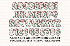 Christmas Alphabet png clipart, christmas letters doodle Product Image 5