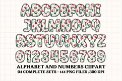 Christmas Alphabet png clipart, christmas letters doodle Product Image 5