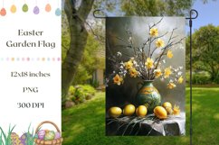 Happy Easter Garden Flag PNG, Flowers Garden Flag Template Product Image 1