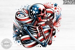 4th of July Skeleton - 4th Of July PNG Design Product Image 1