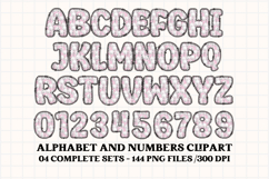Love Story Alphabet &amp; Numbers Clipart - PNG 300 DPI Product Image 5