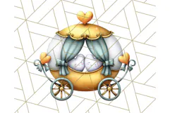 Royal Carriage & Princess Vehicle PNG Clipart for Fairytales Product Image 3