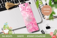 Printable Bookmark, Pink Flowers Bookmark Template Product Image 1