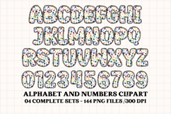 Back to School Alphabet png, letters doodle, school clipart Product Image 5