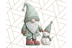 Cozy Winter Gnome Clipart PNG, Christmas Gnome Clip Art Product Image 3