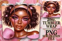 Heartfelt Sublimation 20oz tumbler wrap, Love Girl Product Image 1