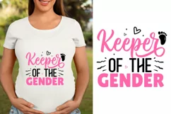Keeper of the gender SVG Design, Pregnancy SVG De Product Image 1