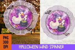 Halloween Season Wind Spinner PNG, Witch Goose PNG Product Image 2
