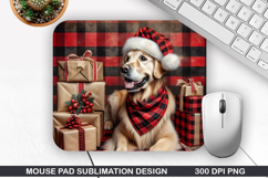 Dog Mouse Pad Sublimation, Christmas Mouse Pad PNG Product Image 1