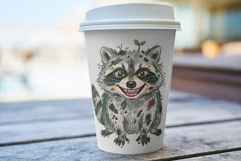 Quirky Autumn Raccoon Clipart Product Image 5