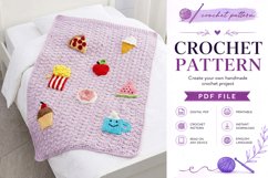 Snack Applique Crochet Snuggle Sack Pattern PDF Product Image 2