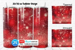 Christmas Snowflakes 20/30oz Tumbler, BONUS 25 Tumbler Product Image 1