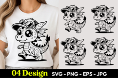 Pilot Dragon SVG PNG Product Image 1