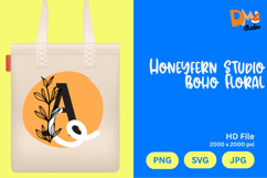 Honeyfern Studio Boho Floral Monogram Product Image 1