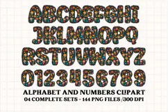 Kids Cartoon Alphabet clipart, kids cartoon letters doodle Product Image 5