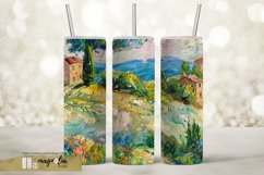 Italy landscape impressionism seamless tumbler wrap sublimat Product Image 1