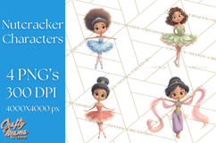 Diverse Ballerina Nutcracker Clipart PNG Product Image 1