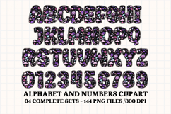 Halloween Alphabet png clipart, halloween letters doodle Product Image 5